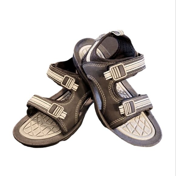 Black & Gray Boys Sandals Size 13 - Picture 1 of 6